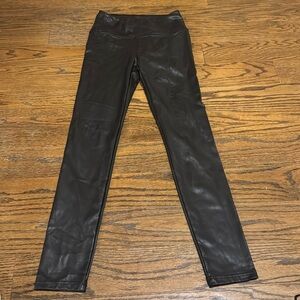 Pleather black leggings, never worn